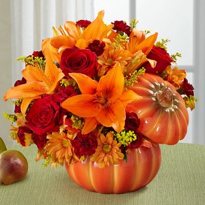 Fall Color Pumpkin Bouquet