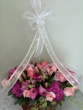 All Pink Sympathy Basket All Pink Sympathy Basket