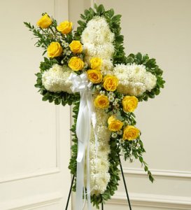 Yellow Sympathy Standing Cross
