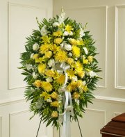 Yellow Sympathy Standing Spray Yellow Sympathy Standing Spray