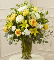 Yellow Sympathy Vase Arrangement Yellow Sympathy Vase Arrangement