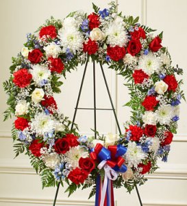 Patriotic Standing Wreath  Patriotic Standing Wreath