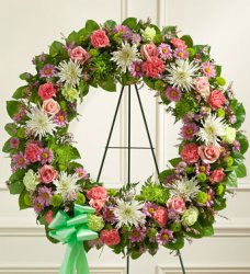 Pastel Mixed Flower Wreath Pastel Mixed Flower Wreath