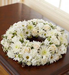 White Cremation Wreath White Cremation Wreath