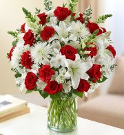 Red and White Sincerest Sorrow Arrangement Red and White Sincerest Sorrow Arrangement