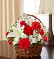 Red & White Blessings Basket Red & White Blessings Basket