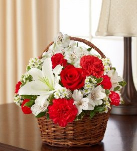 Red & White Blessings Basket