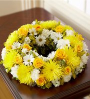 Yellow Sympathy Cremation Wreath Yellow Sympathy Cremation Wreath