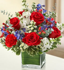 Red, White and Blue Simplicity Bouquet