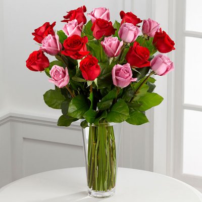 Red & Pink Rose Bouquet