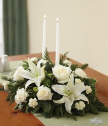 Classic All White Centerpiece