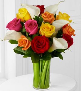 Color Crush Rose & Calla Lily Bouquet