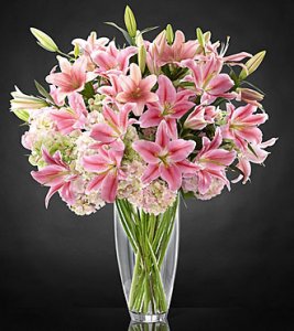 Intrigue Luxury Lily And Hydrangea Bouquet Intrigue Luxury Lily And Hydrangea Bouquet