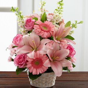 Whispering Love Floral Basket