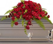 Red Rose Sanctuary Casket Spray Red Rose Sanctuary Casket Spray