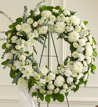 White Sympathy Wreath