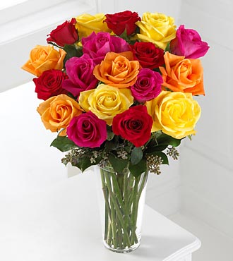 Bright Spark Rose Bouquet